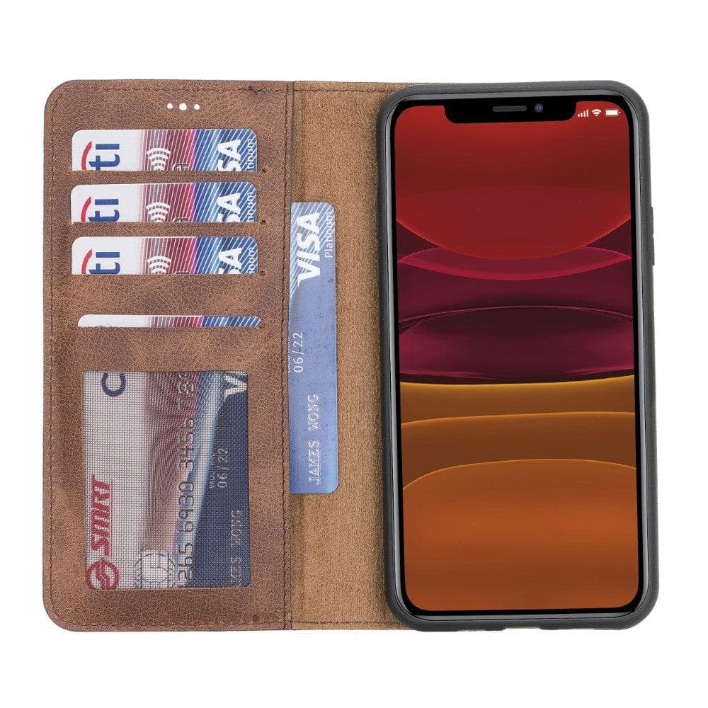Bayelon Luxury Detachable Leather Wallet Case for iPhone 11 Series