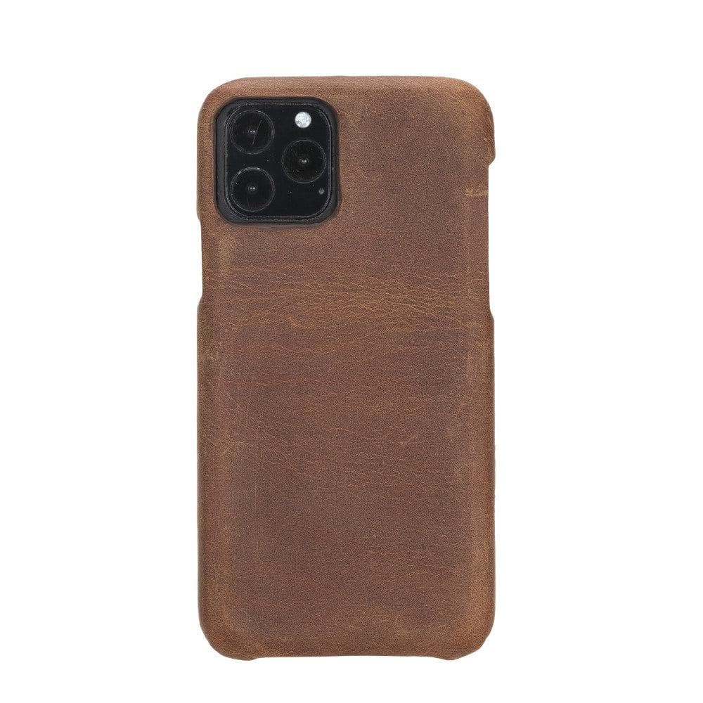 Bayelon F360 Genuine Leather Case for iPhone 11 Pro Max Saddle Brown