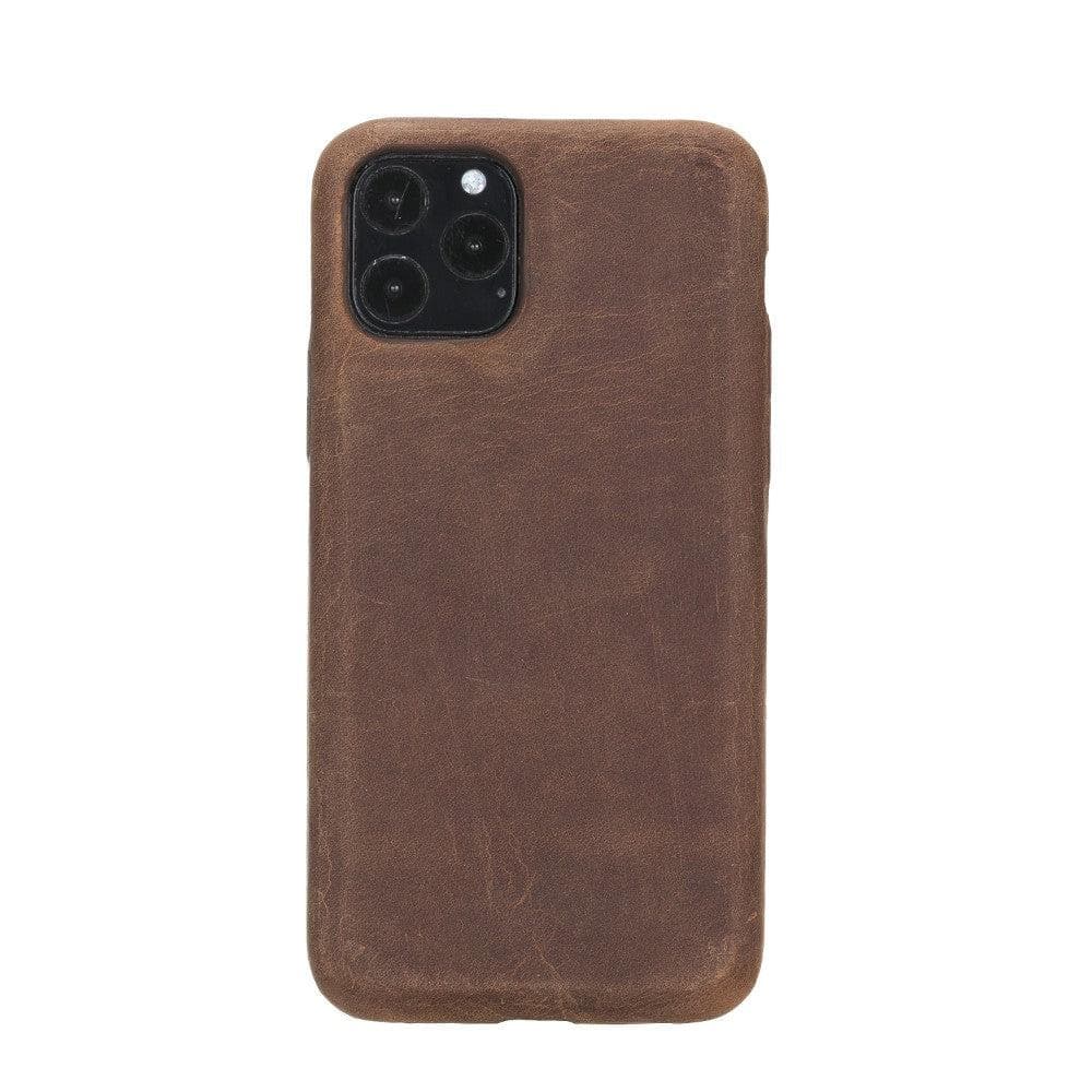 Bayelon Rock Cover iPhone 11 Leather Case - Slim & Stylish Saddle Brown
