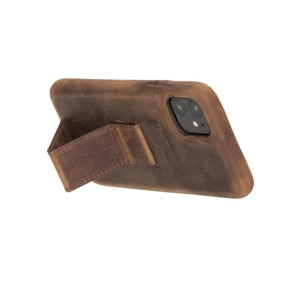 Bayelon Rock Cover Stand Leather Case for iPhone 11 Series