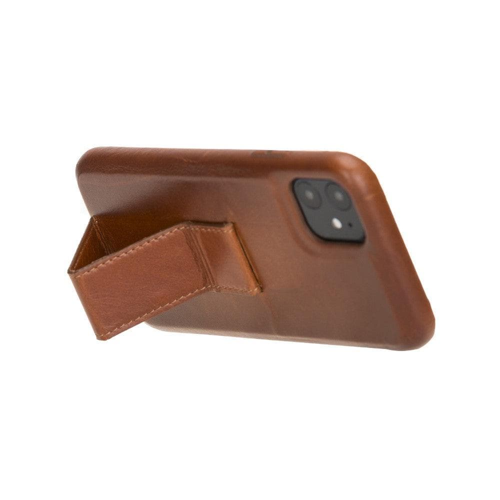 Bayelon Rock Cover Stand Leather Case for iPhone 11 Series