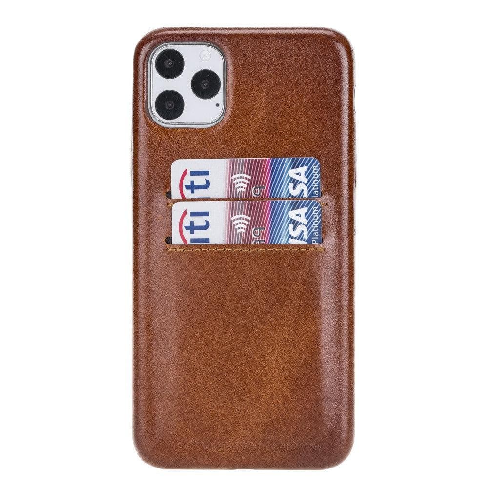 Bayelon Ultra Cover CC Leather Case for iPhone 11 Series I Phone 11 Pro Max 6.5" Tan