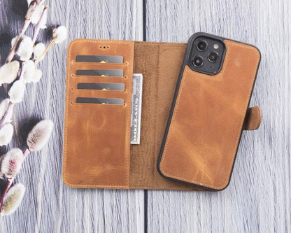 Bouletta Genuine Leather Wallet Case for iPhone 12 Series Moocasin