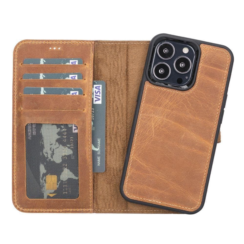 UnBranded Magic iPhone 13 Series Detachable Leather Wallet Case - MW Moccasin