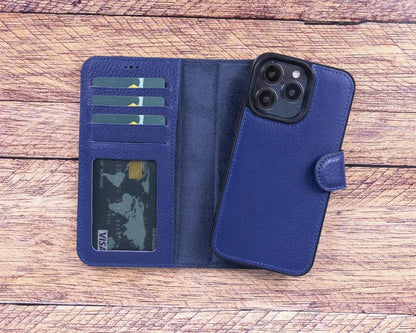 UnBranded Magic iPhone 13 Series Detachable Leather Wallet Case - MW I Phone 13 Pro Azure