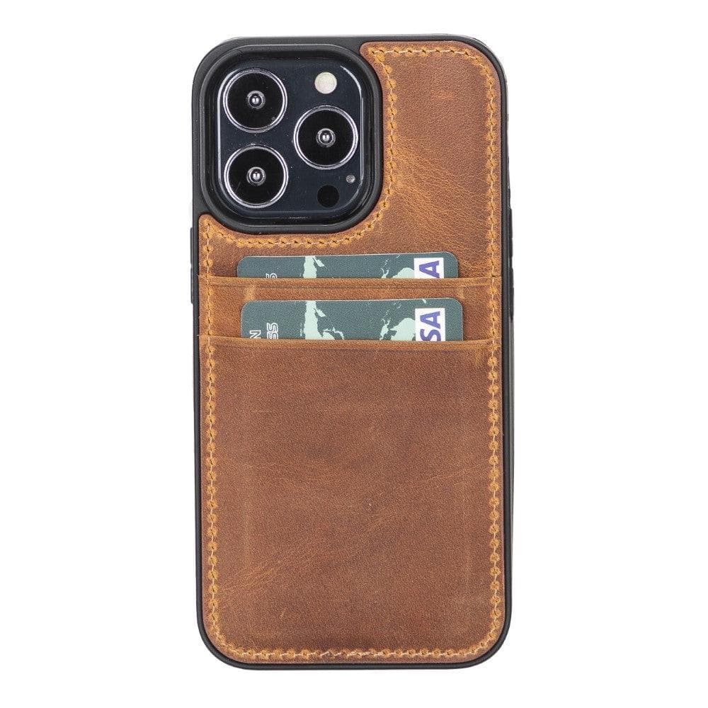 Bouletta Flex Cover Card Holder for iPhone 13 Series Leather Case Moccasin