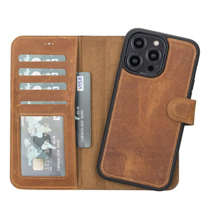 UnBranded Magic iPhone 14 Series Detachable Leather Case / MW Moccasin