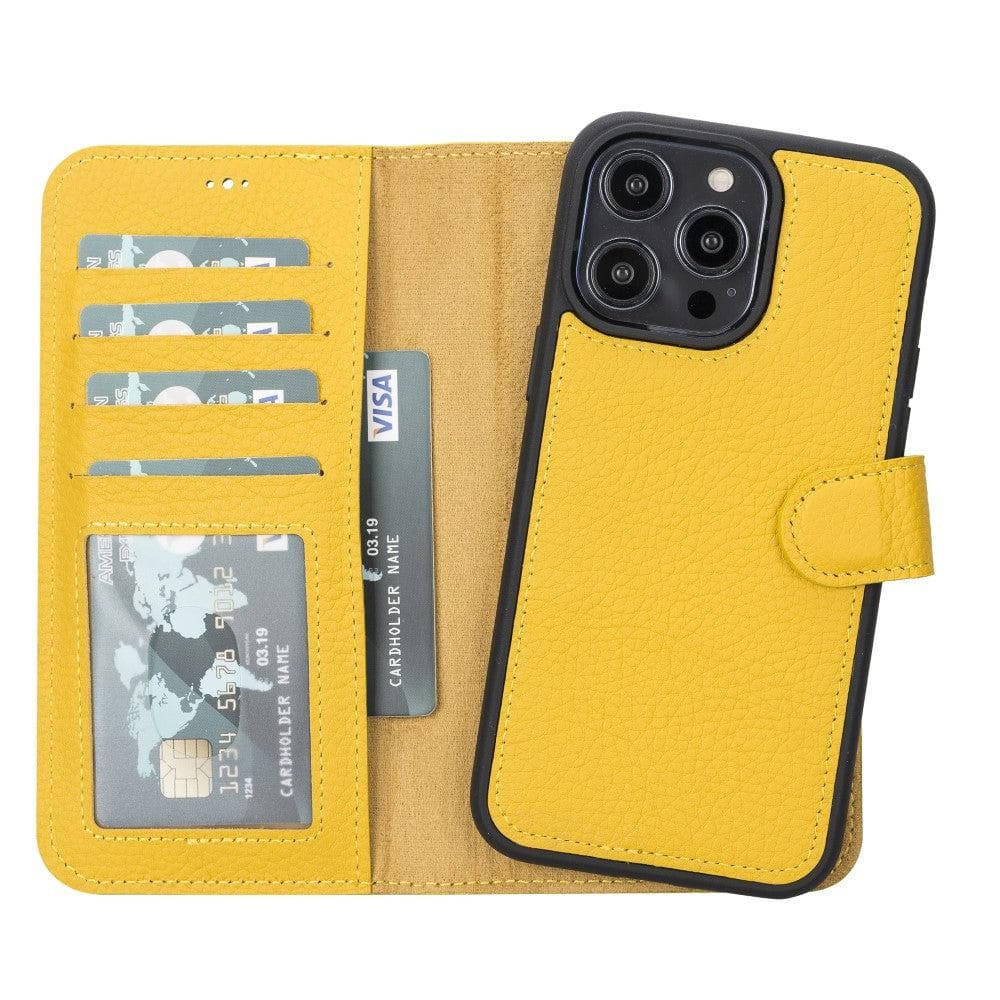 UnBranded Magic iPhone 14 Series Detachable Leather Case / MW Yellow