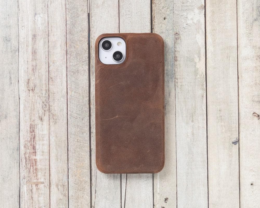 UnBranded Ultimate Jacket iPhone 14 Genuine Leather Case / UJ Saddle Brown