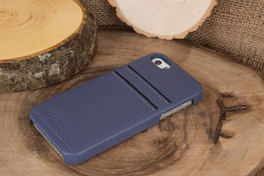 Bayelon Ultimate Jacket CC iPhone 5/5S Leather Case / UJ CC Pebble Dark Blue