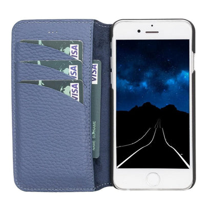 UnBranded Wallet Case iPhone 6 Series Non-Detachable Leather Wallet Case - WC I Phone 6 6 S Pebble Dark Blue