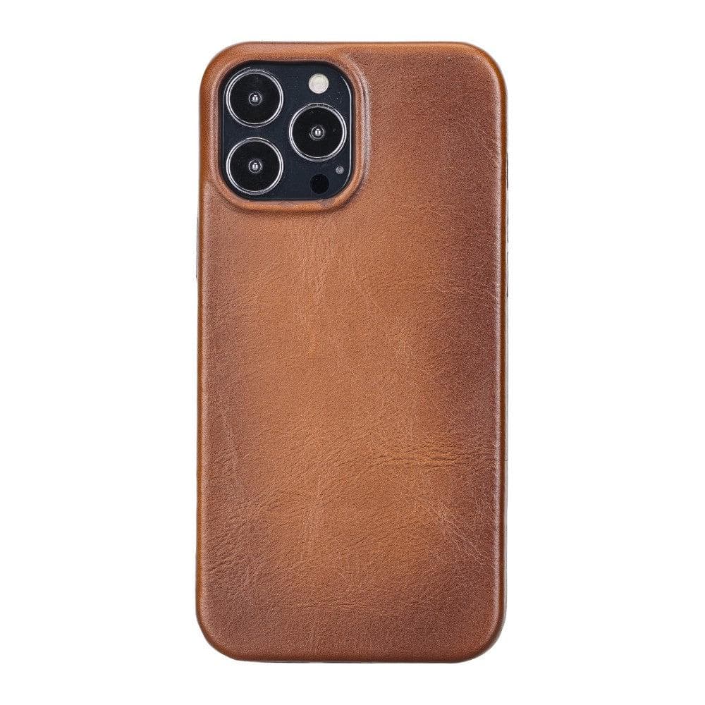 Bayelon Rock Cover iPhone 13 Series Leather Case - Premium Protection Tan