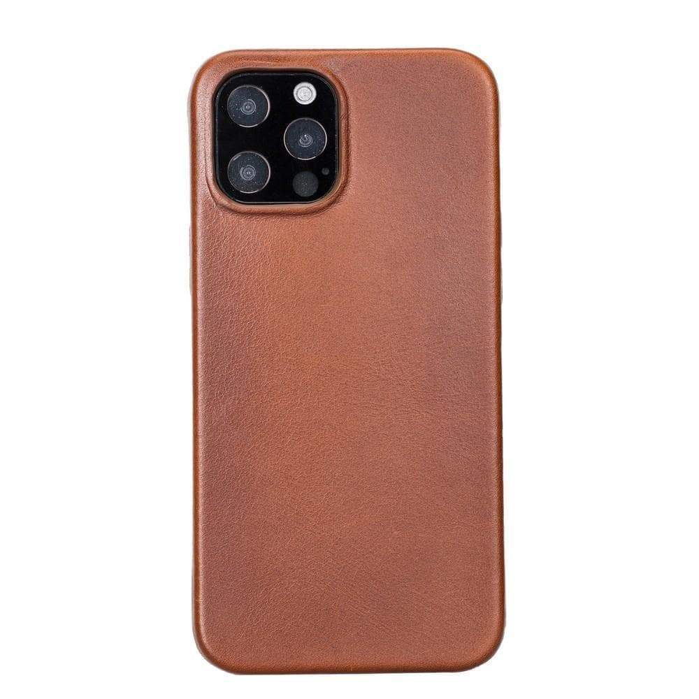 UnBranded Rock Cover iPhone 12 Series Genuine Leather Case / RC Tan