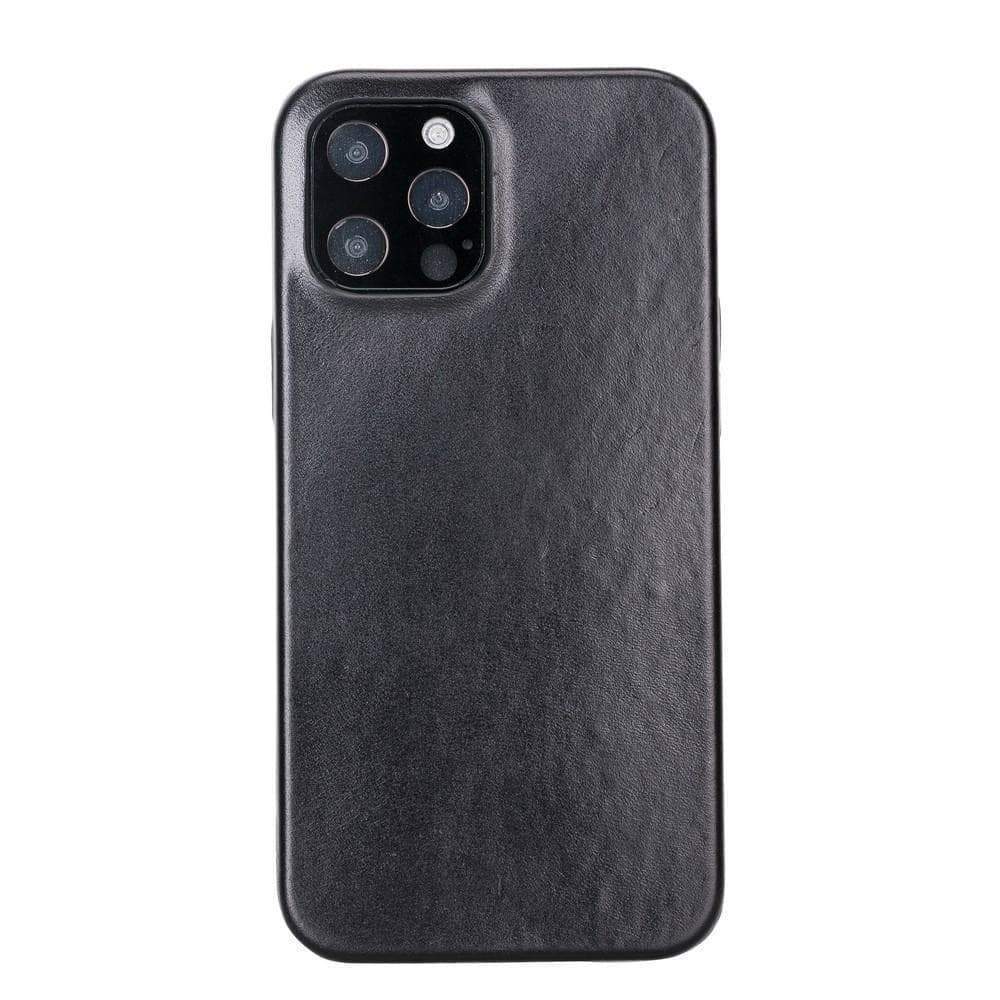 UnBranded Rock Cover iPhone 12 Series Genuine Leather Case / RC Black