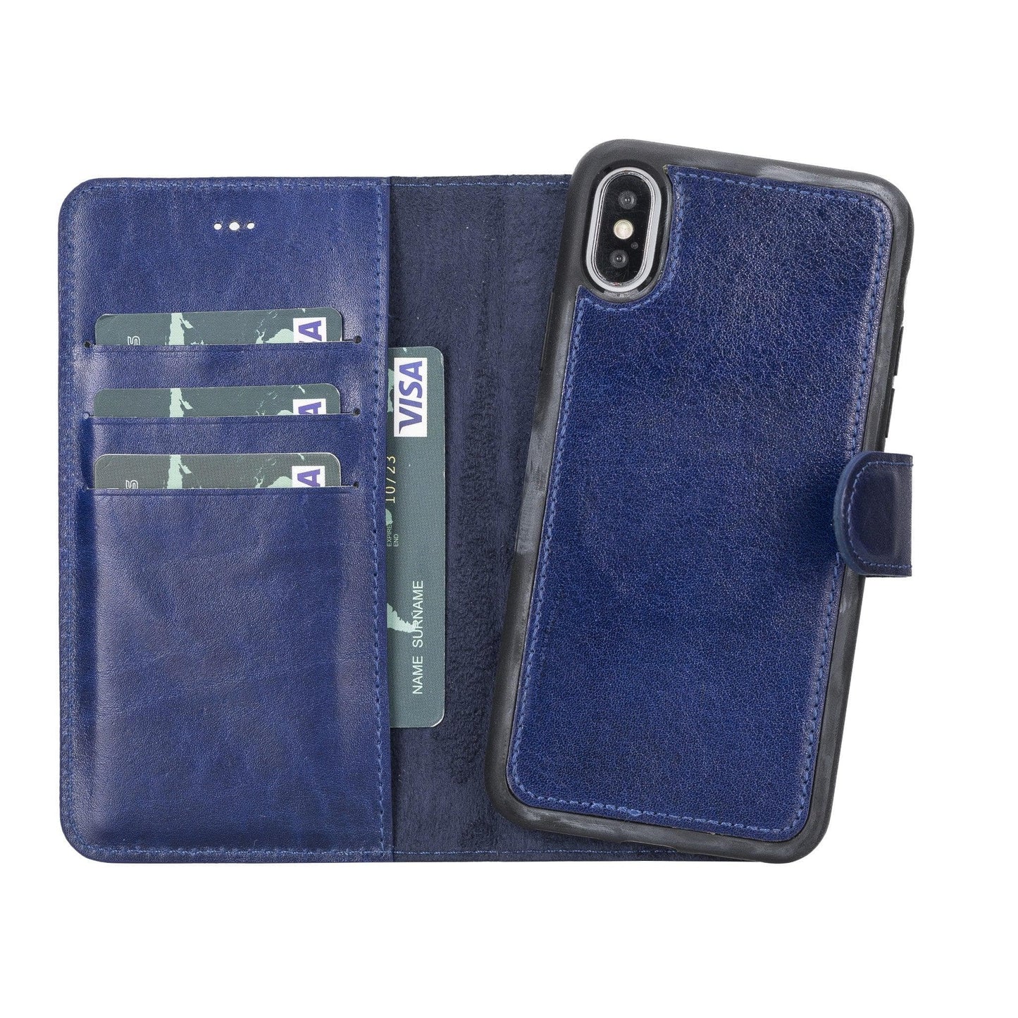 UnBranded Magic iPhone X Series Detachable Leather Case / MW Navy