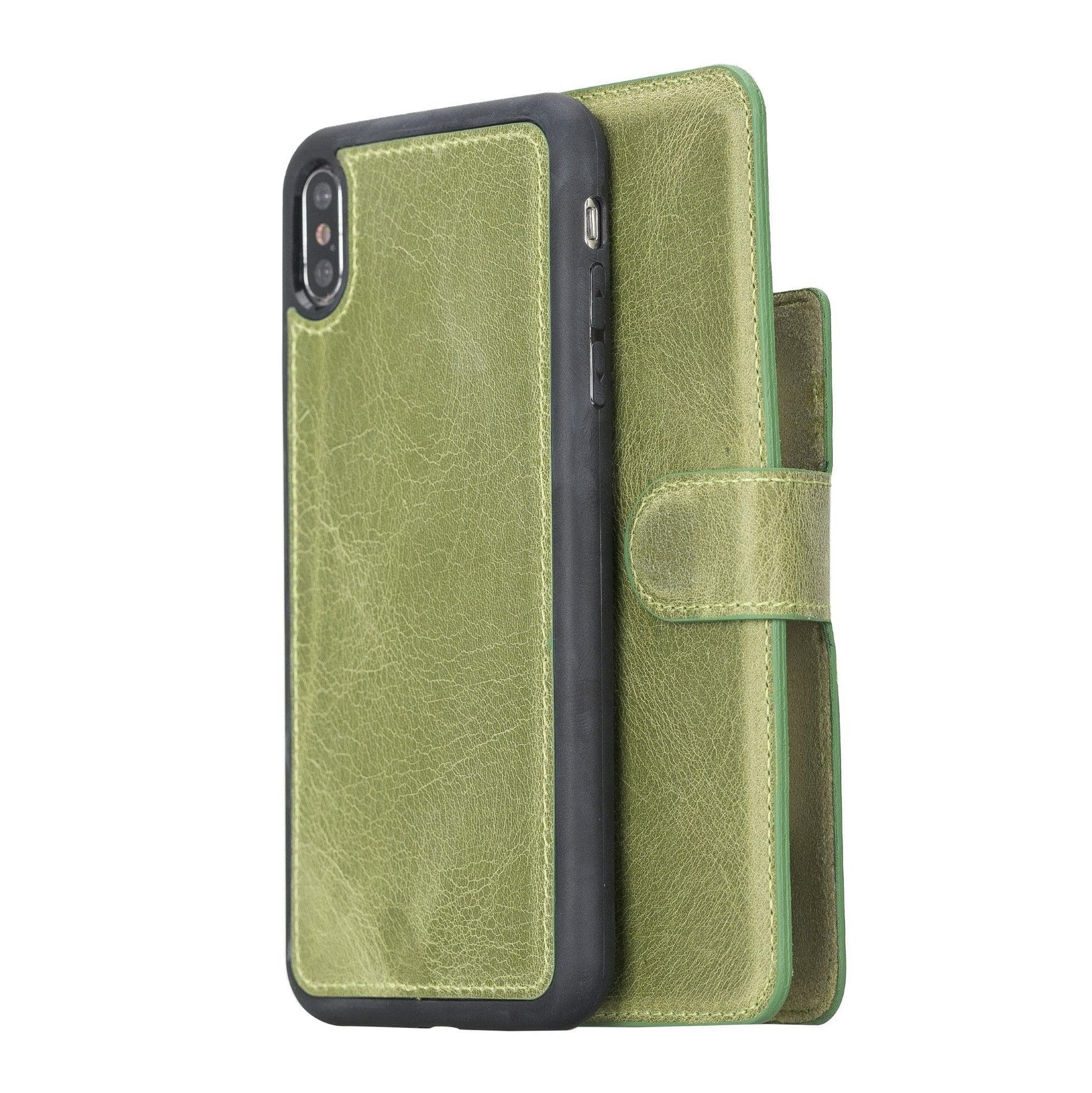 UnBranded Magic iPhone XS Max Detachable Leather Case / MW Olive