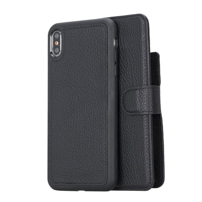 UnBranded Magic iPhone XS Max Detachable Leather Case / MW Pebble Black