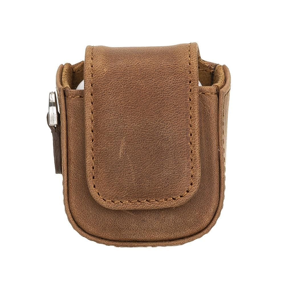 Bayelon Genuine Leather Case for AirPods 1st & 2nd Generation Saddle Brown