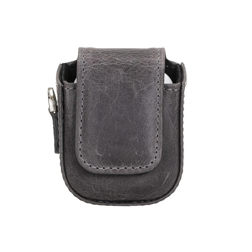 Bayelon Genuine Leather Case for AirPods 1st & 2nd Generation Gray