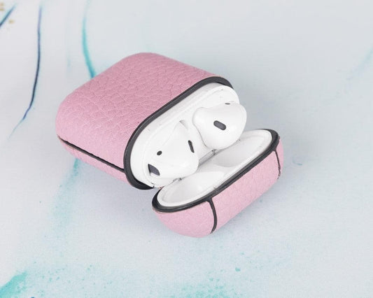 UnBranded Juni AirPods 2nd and 1st Generation Leather Case Pink