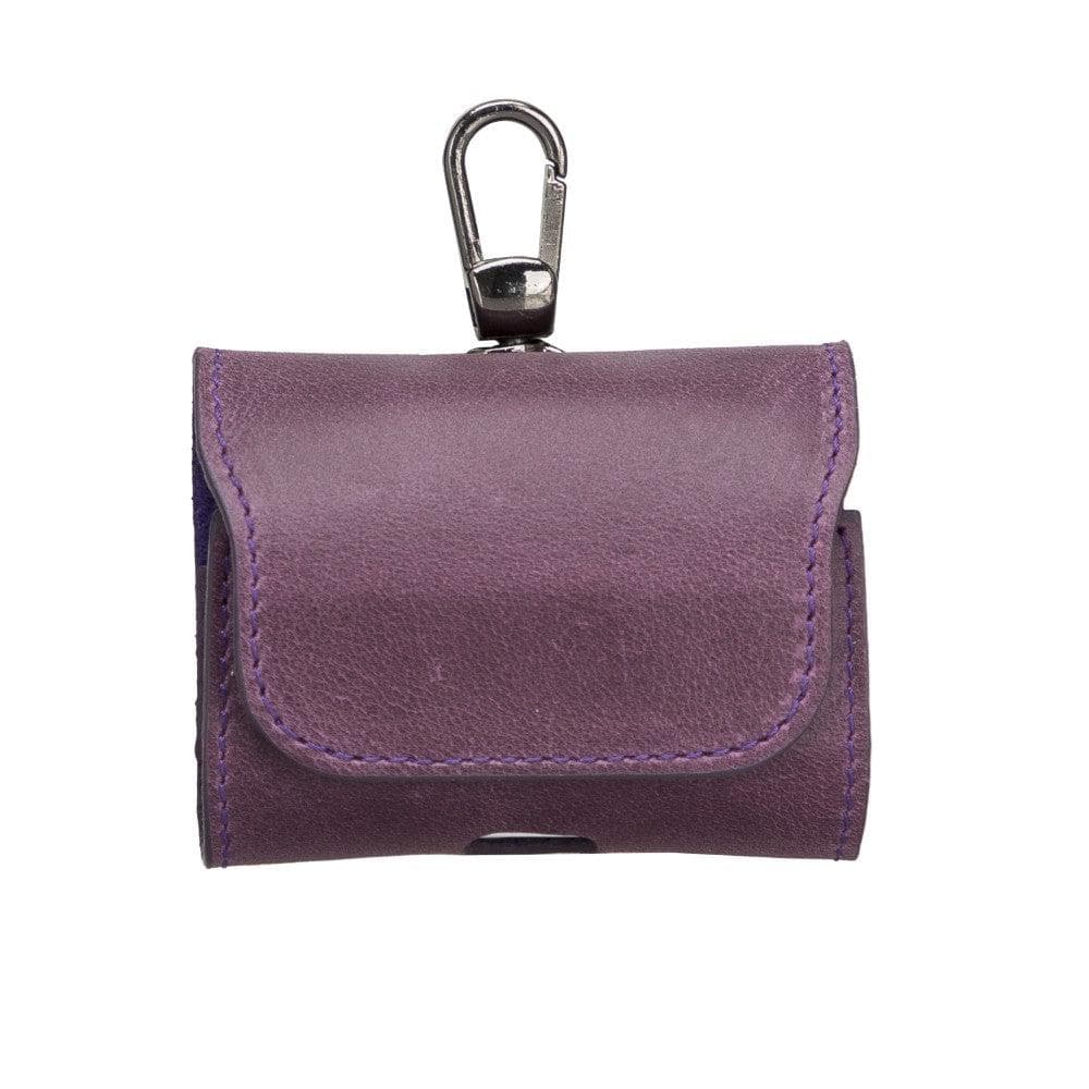 Bayelon Mai Magnet Genuine Leather AirPods Case Air Pods Pro 1 2 Purple