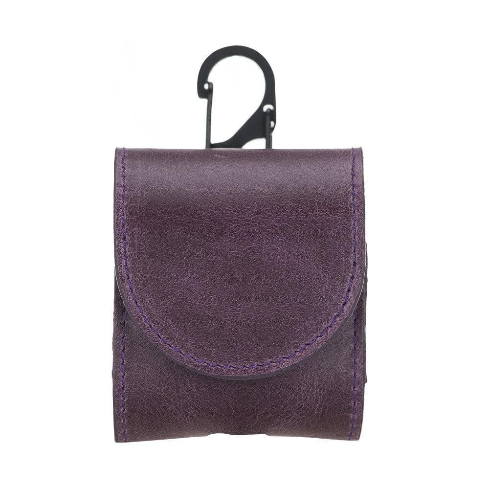 Bayelon Mai Magnet Genuine Leather AirPods Case Air Pods 1 2 Purple