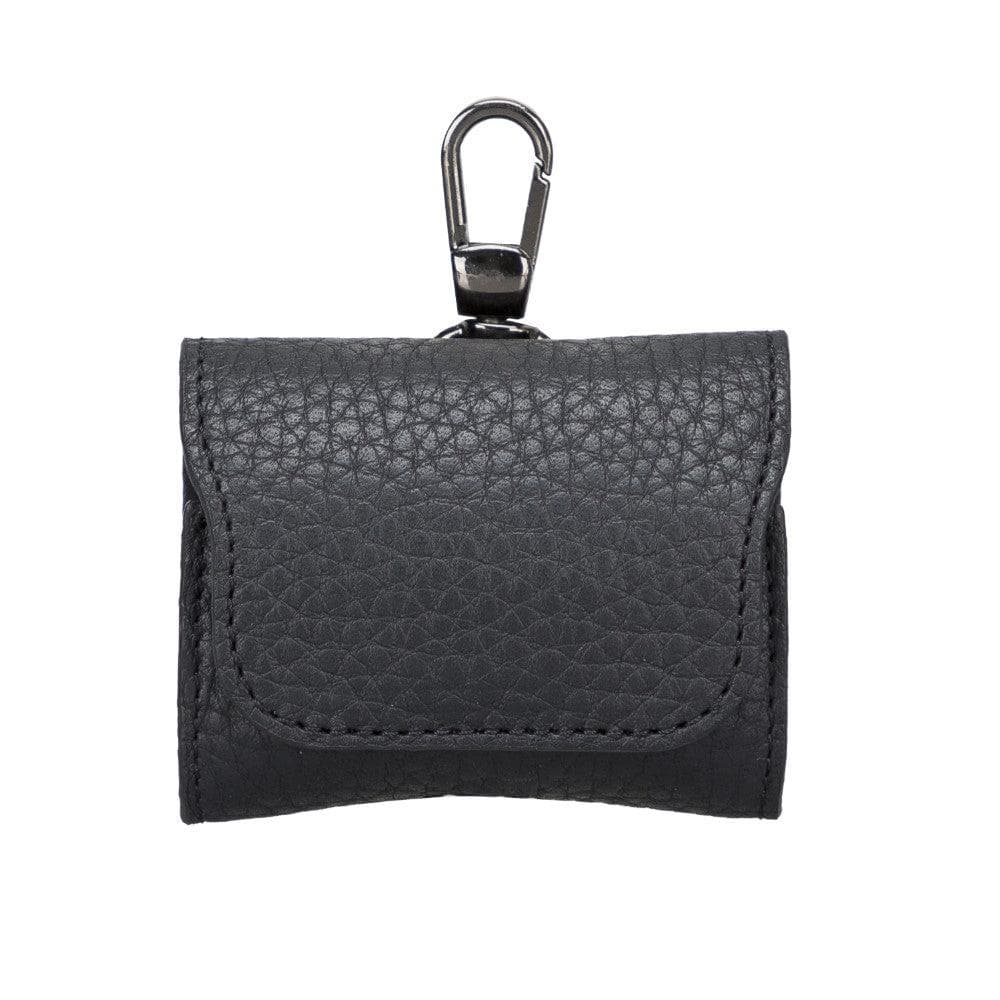 Bayelon Mai Magnet Genuine Leather AirPods Case Air Pods Pro 1 2 Pebble Black