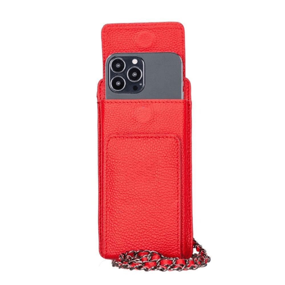 Bayelon Avjin Leather Crossbody Bag - 2-in-1 Wallet & Phone Case Crimson