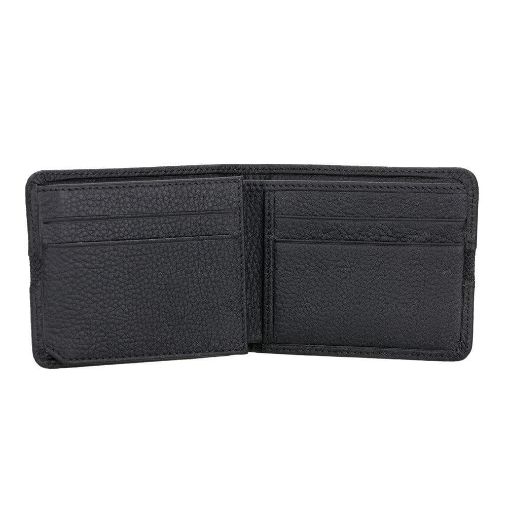 Bayelon Benjamin Leather Wallet - Handcrafted Luxury & RFID Protection Pebble Black