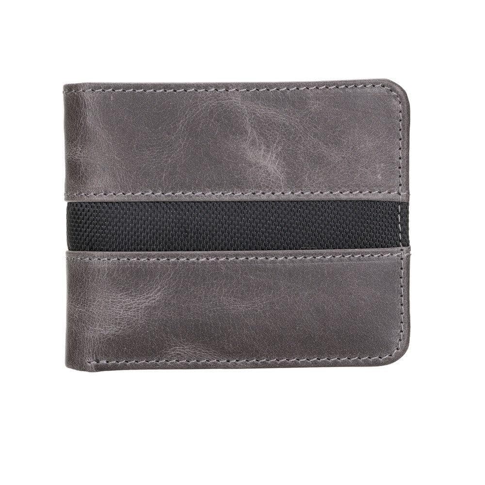 Bayelon Benjamin Leather Wallet - Handcrafted Luxury & RFID Protection Gray