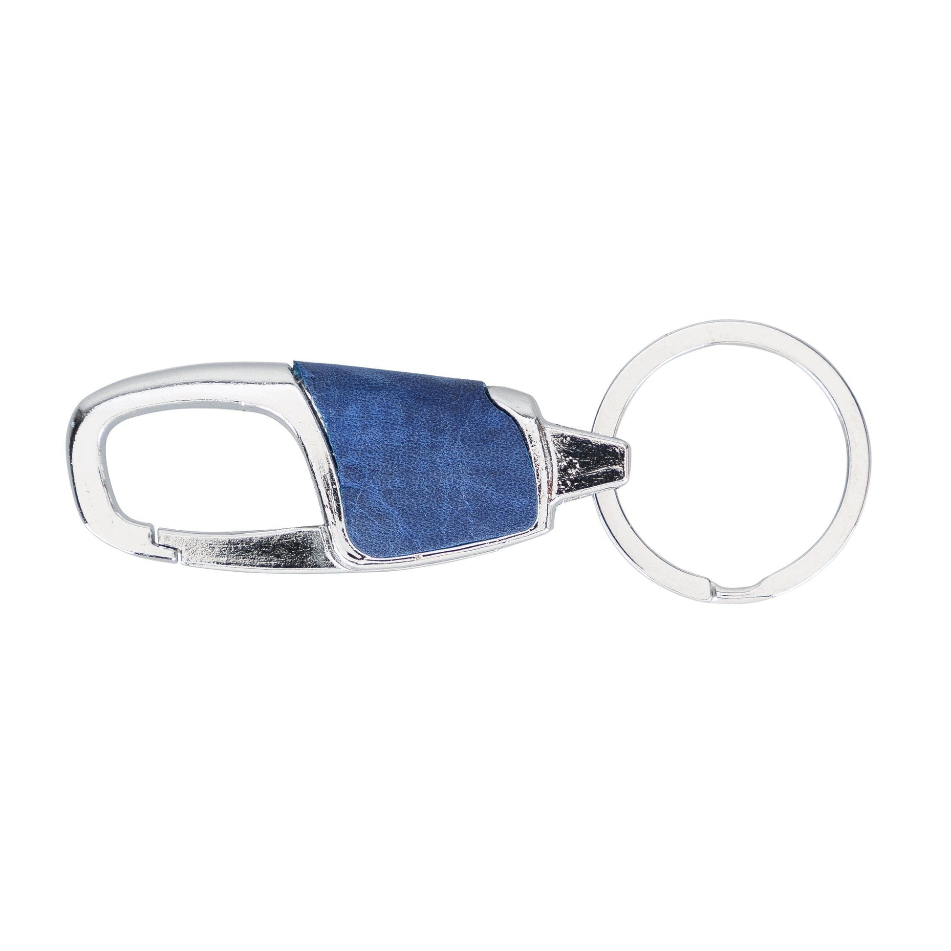 UnBranded BKR13 Leather Keyring Cadet Blue