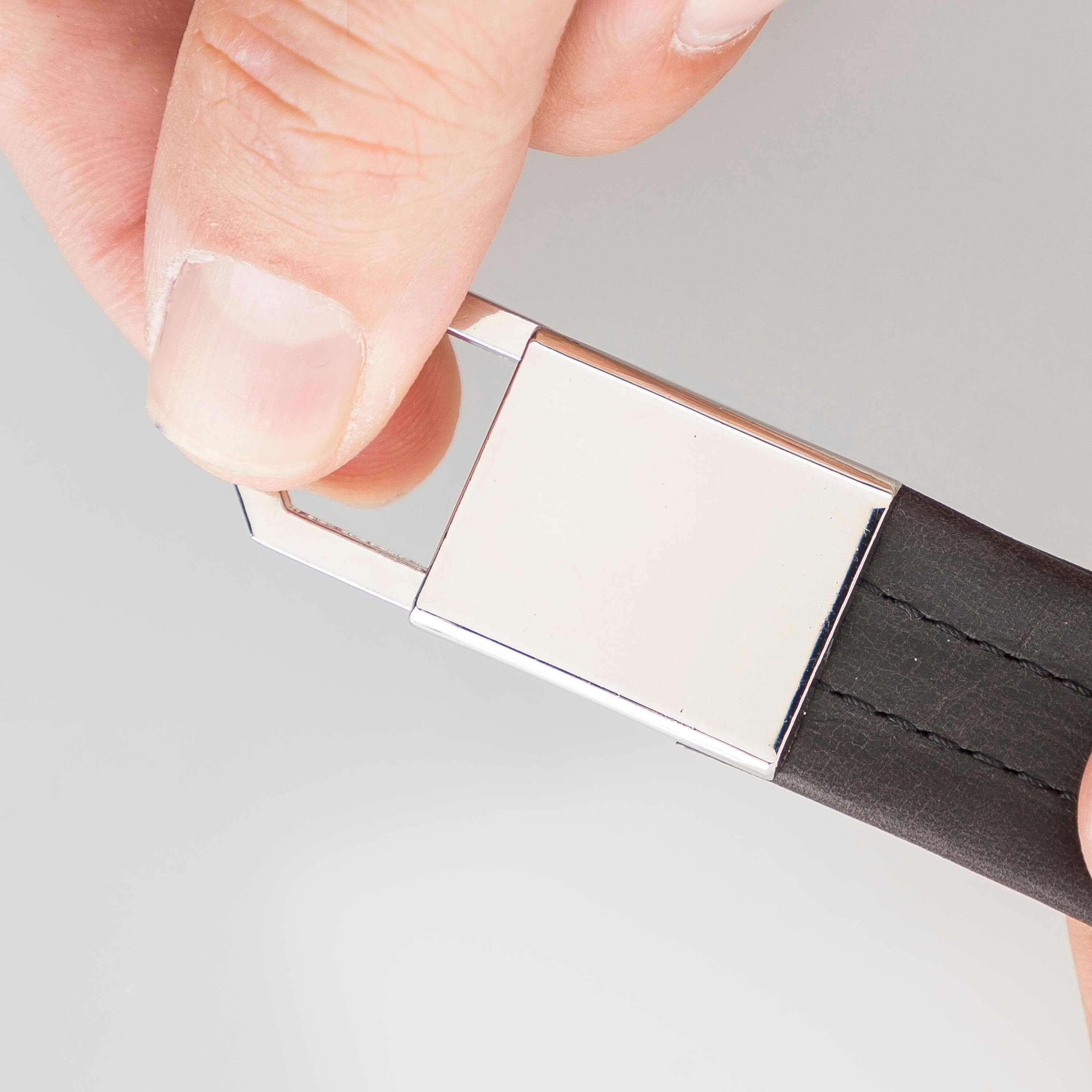 Bayelon BKR16 Genuine Leather Keyring with Sleek Metal Clip