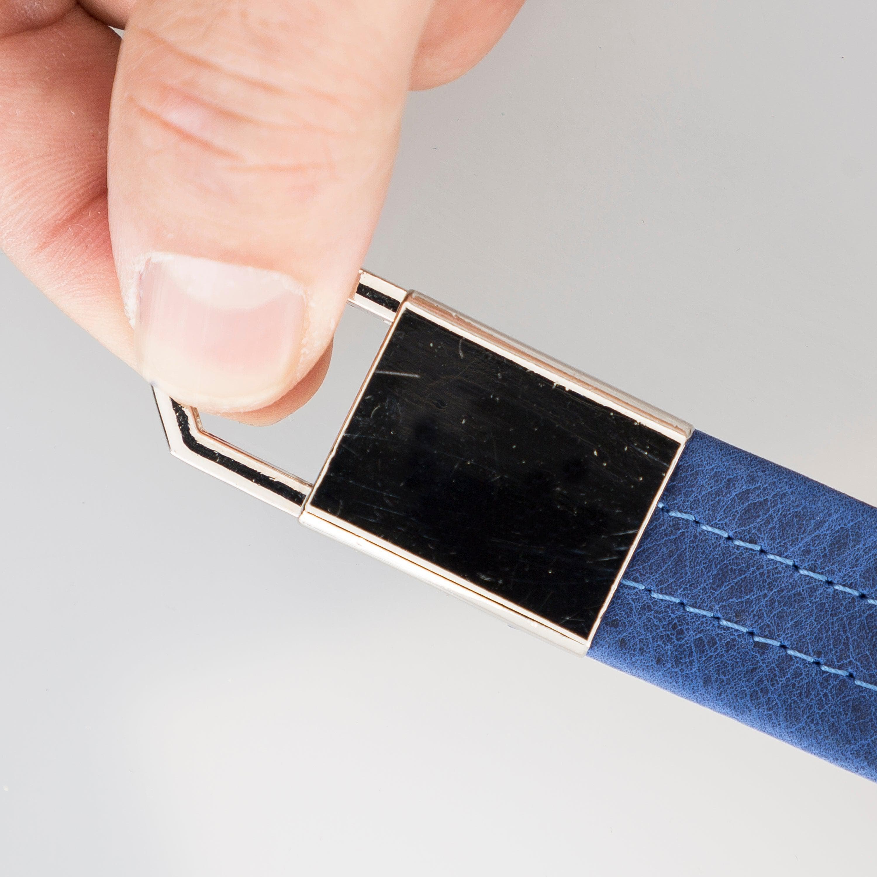 Bayelon BKR16 Genuine Leather Keyring with Sleek Metal Clip