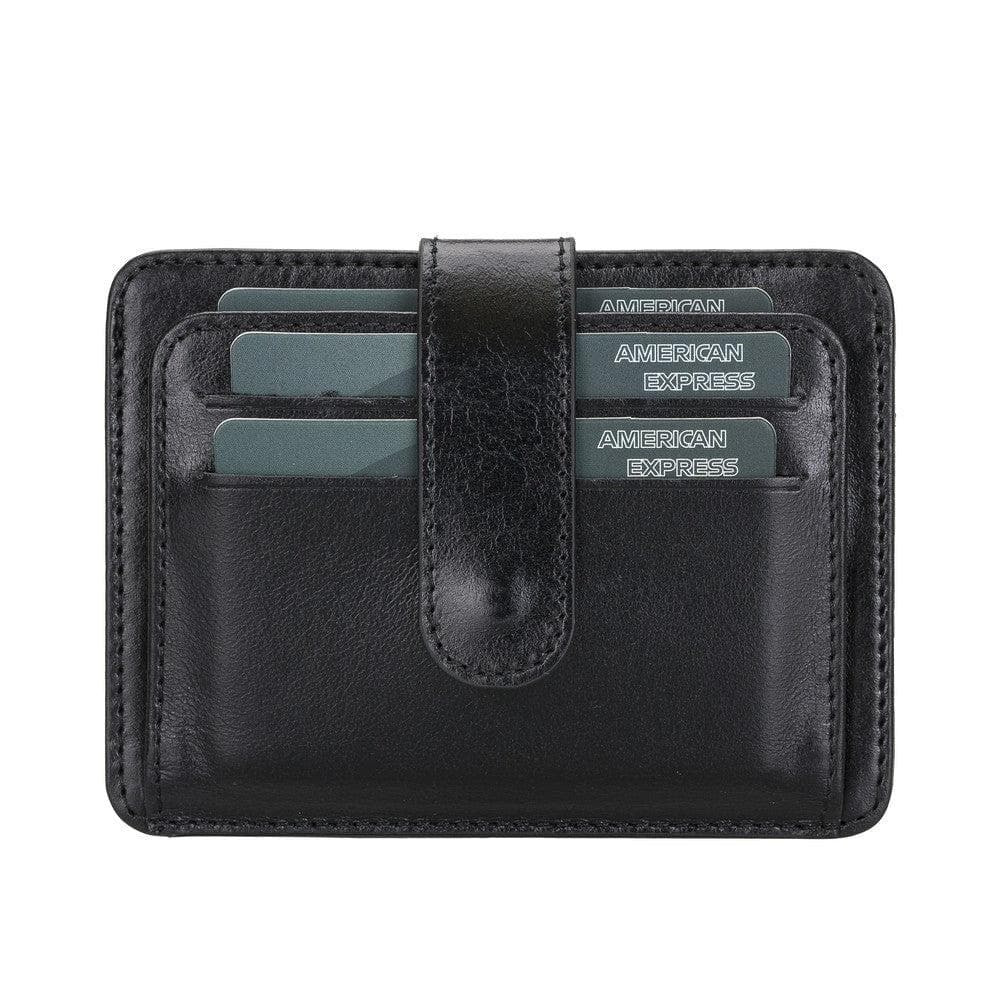 Bayelon BLW19 Genuine Leather Card Holder with Dual ID Windows