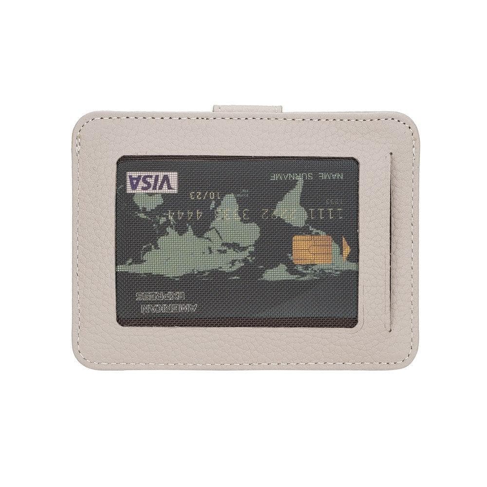 Bayelon BLW19 Genuine Leather Card Holder with Dual ID Windows