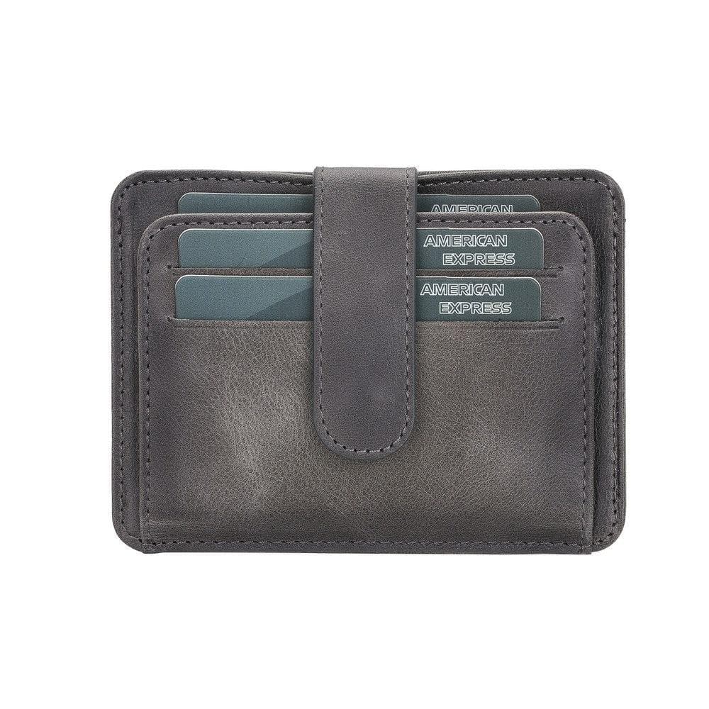 Bayelon BLW19 Genuine Leather Card Holder with Dual ID Windows