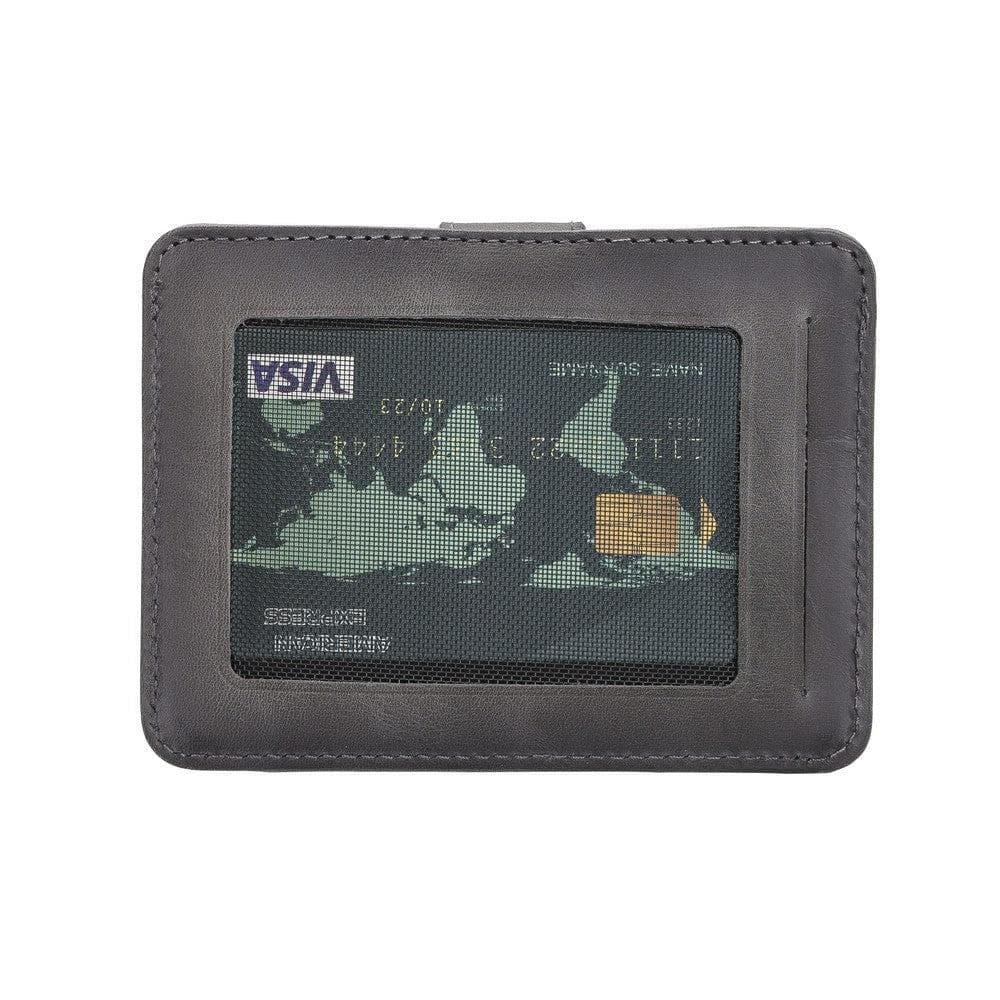 Bayelon BLW19 Genuine Leather Card Holder with Dual ID Windows