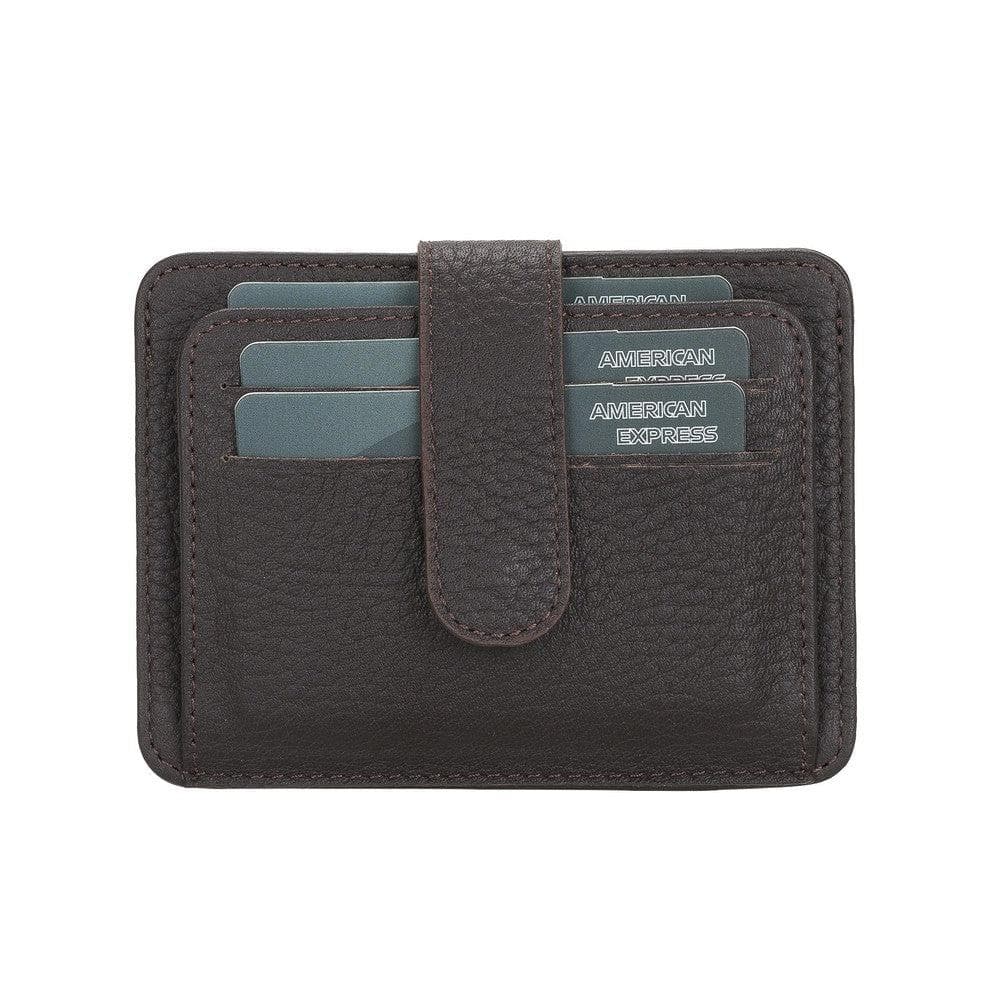Bayelon BLW19 Genuine Leather Card Holder with Dual ID Windows