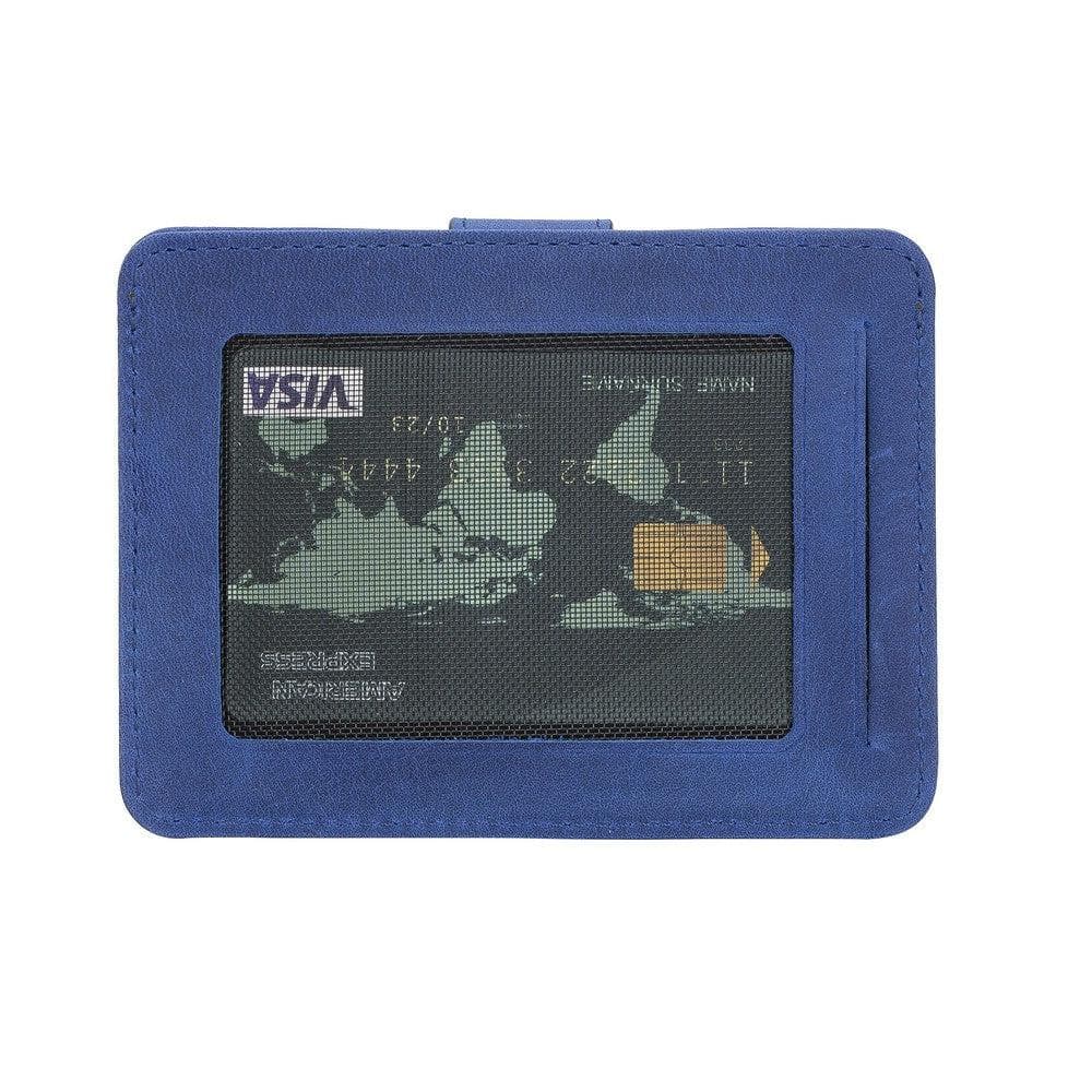 Bayelon BLW19 Genuine Leather Card Holder with Dual ID Windows