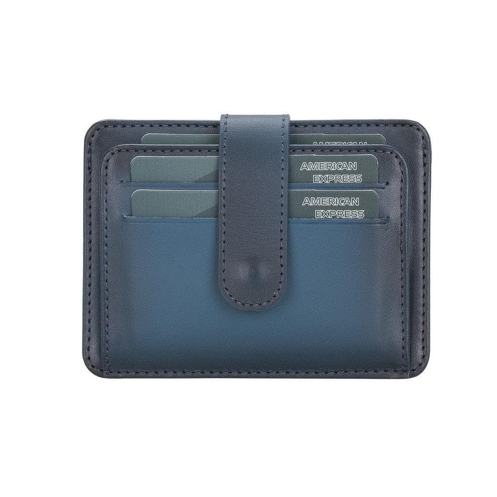 Bayelon BLW19 Genuine Leather Card Holder with Dual ID Windows