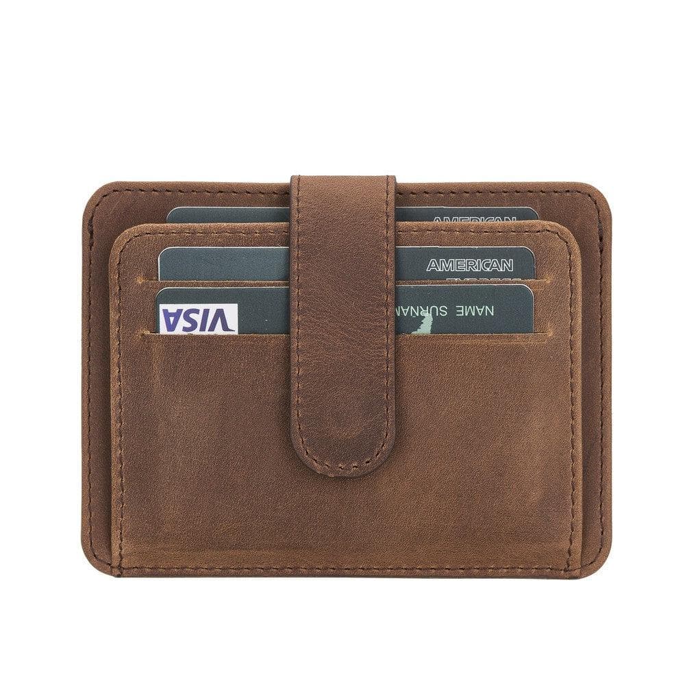 Bayelon BLW19 Genuine Leather Card Holder with Dual ID Windows