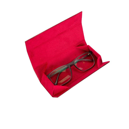 UnBranded Clever Leather Glasses Case Red