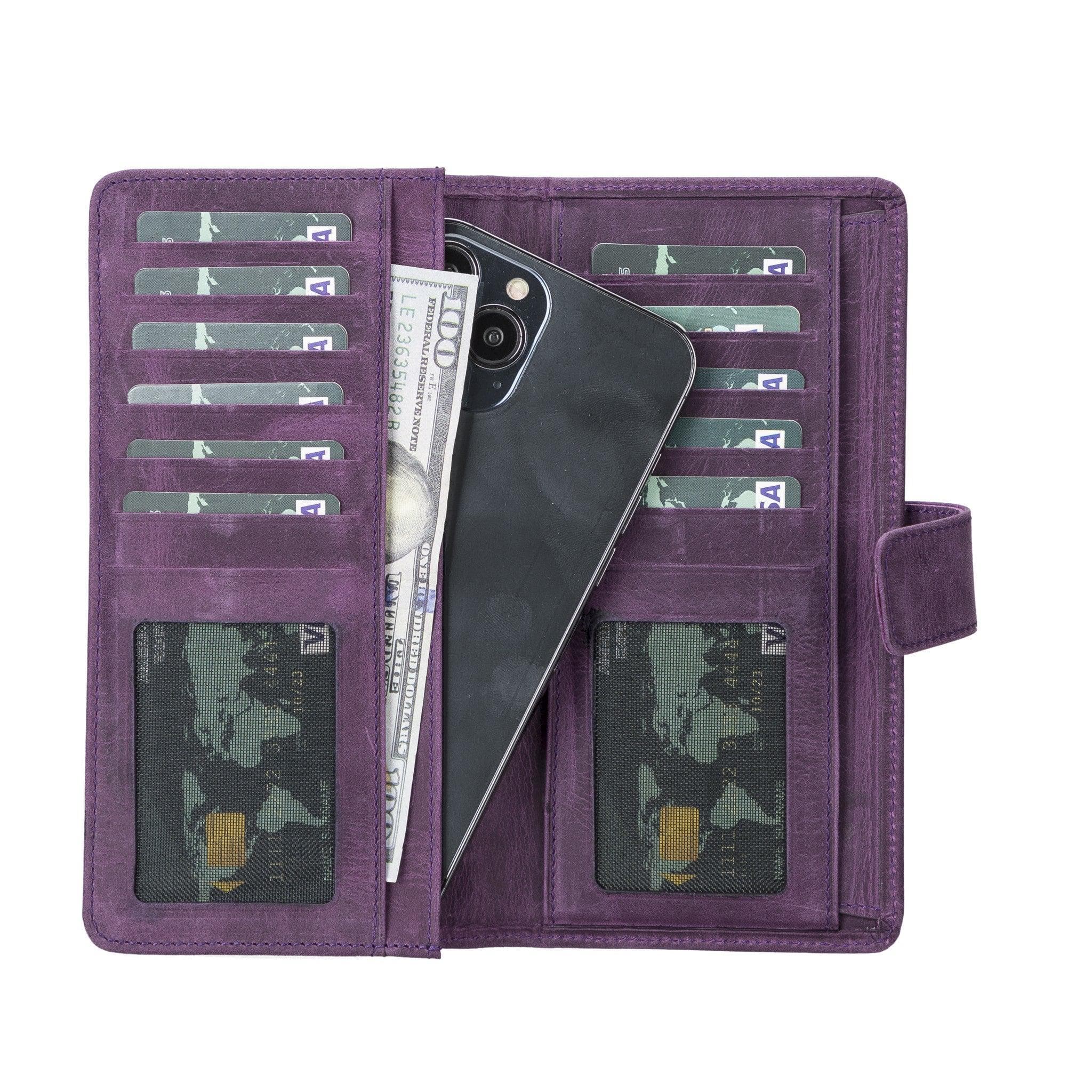 Bayelon Coppet Handmade Leather Wallet Purple