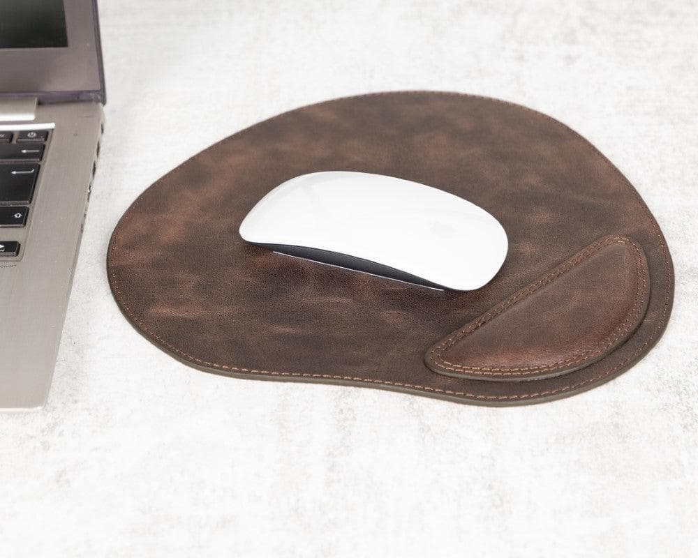 UnBranded Cushioned Leather Mouse Pad Brown