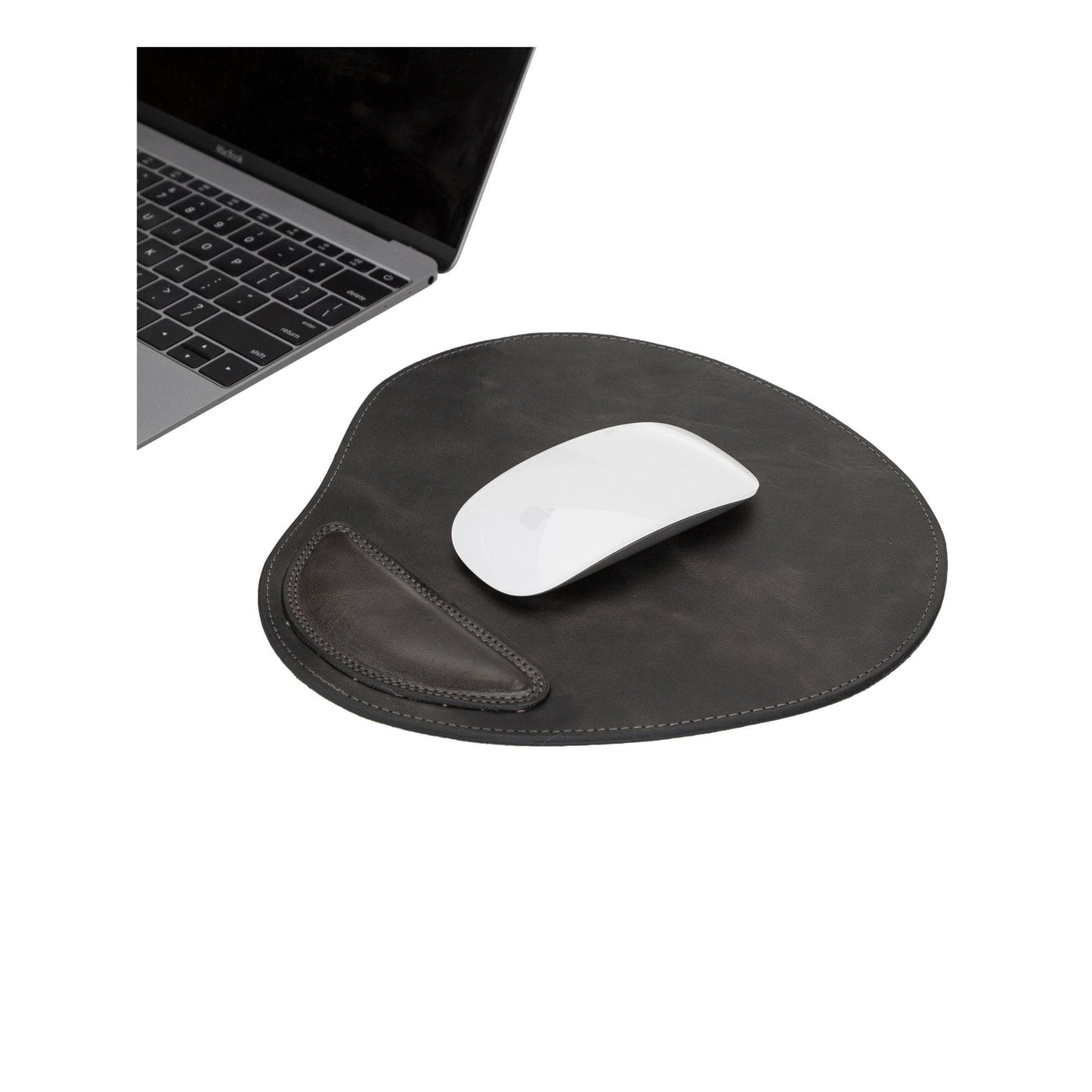 UnBranded Cushioned Leather Mouse Pad Charcoal