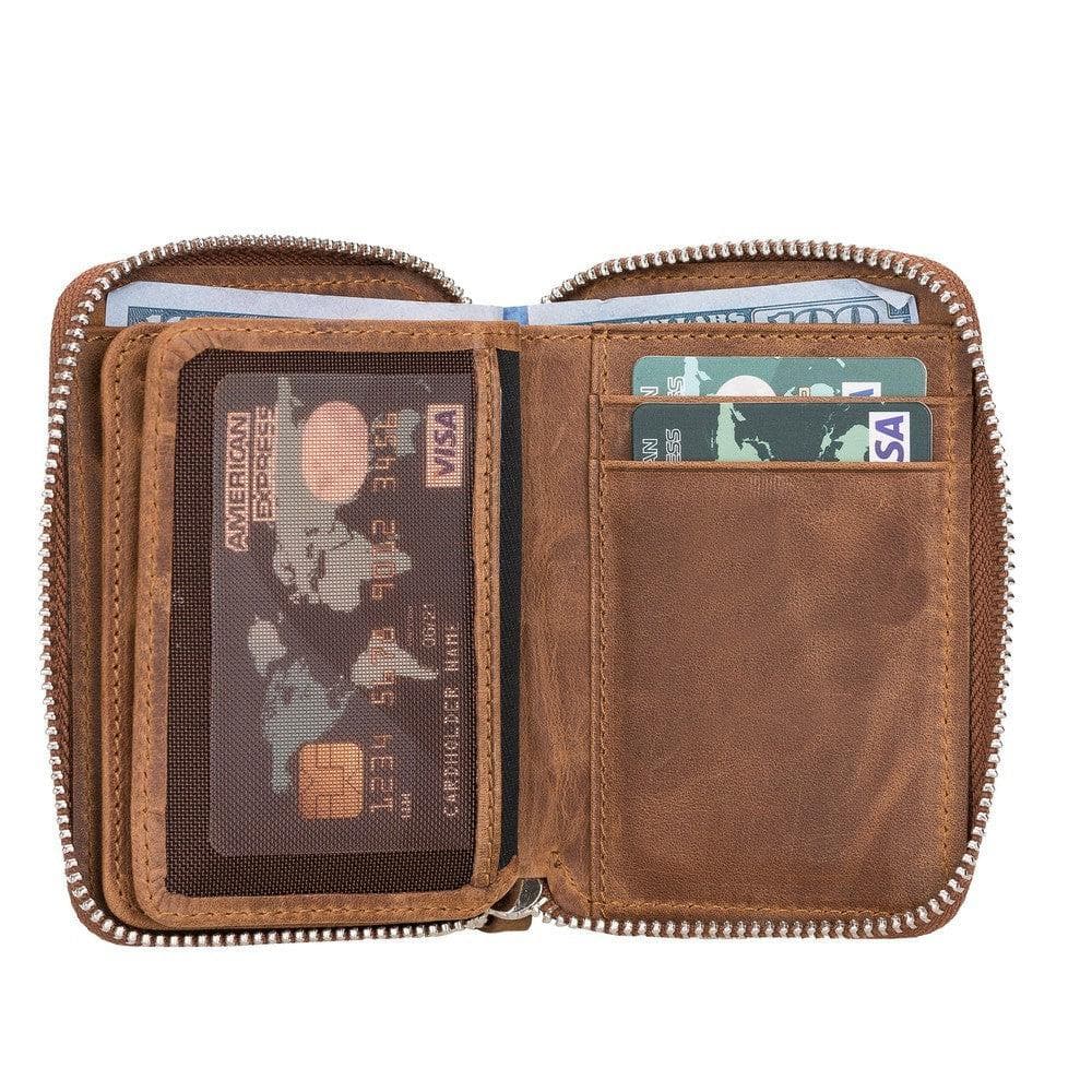 Bayelon Elvis Minimalist Leather Zipper Wallet