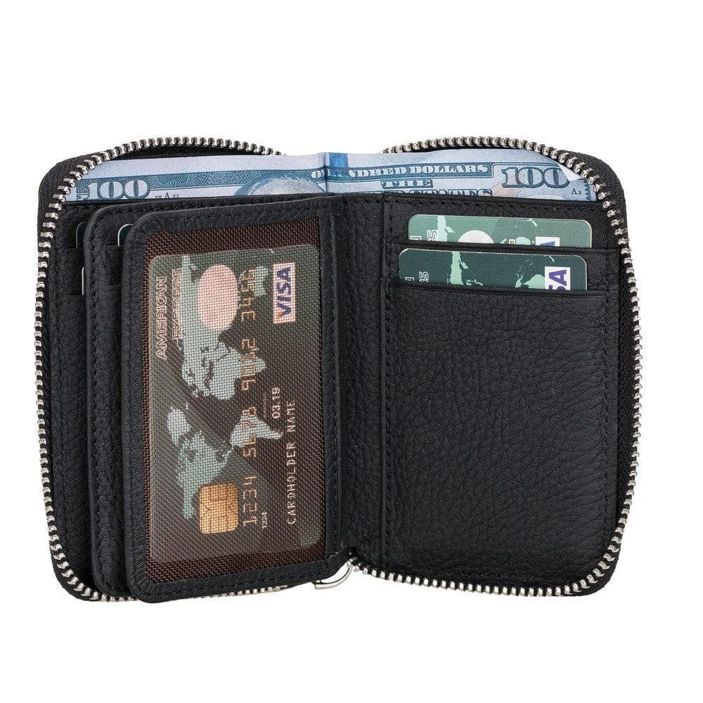 Bayelon Elvis Minimalist Leather Zipper Wallet