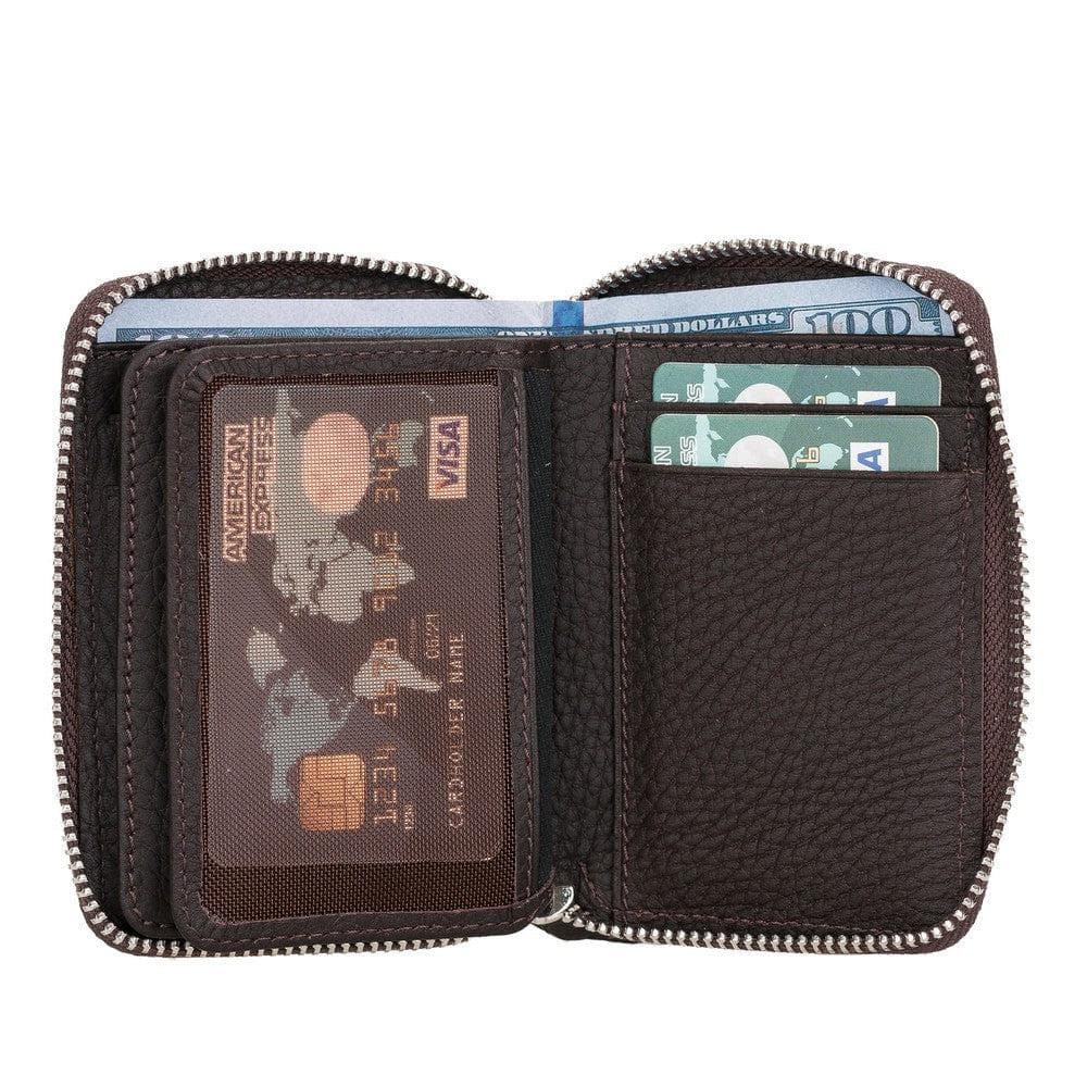 Bayelon Elvis Minimalist Leather Zipper Wallet