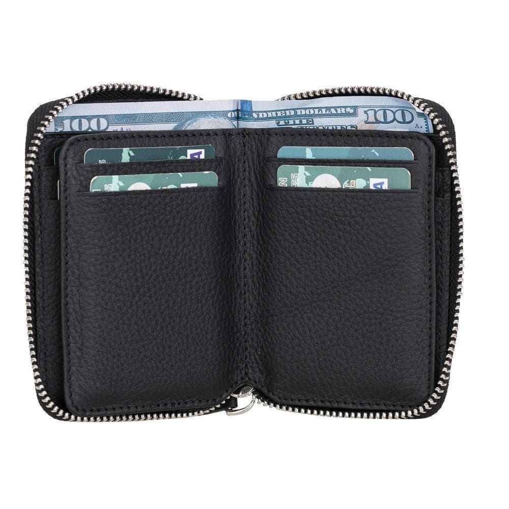 Bayelon Elvis Minimalist Leather Zipper Wallet
