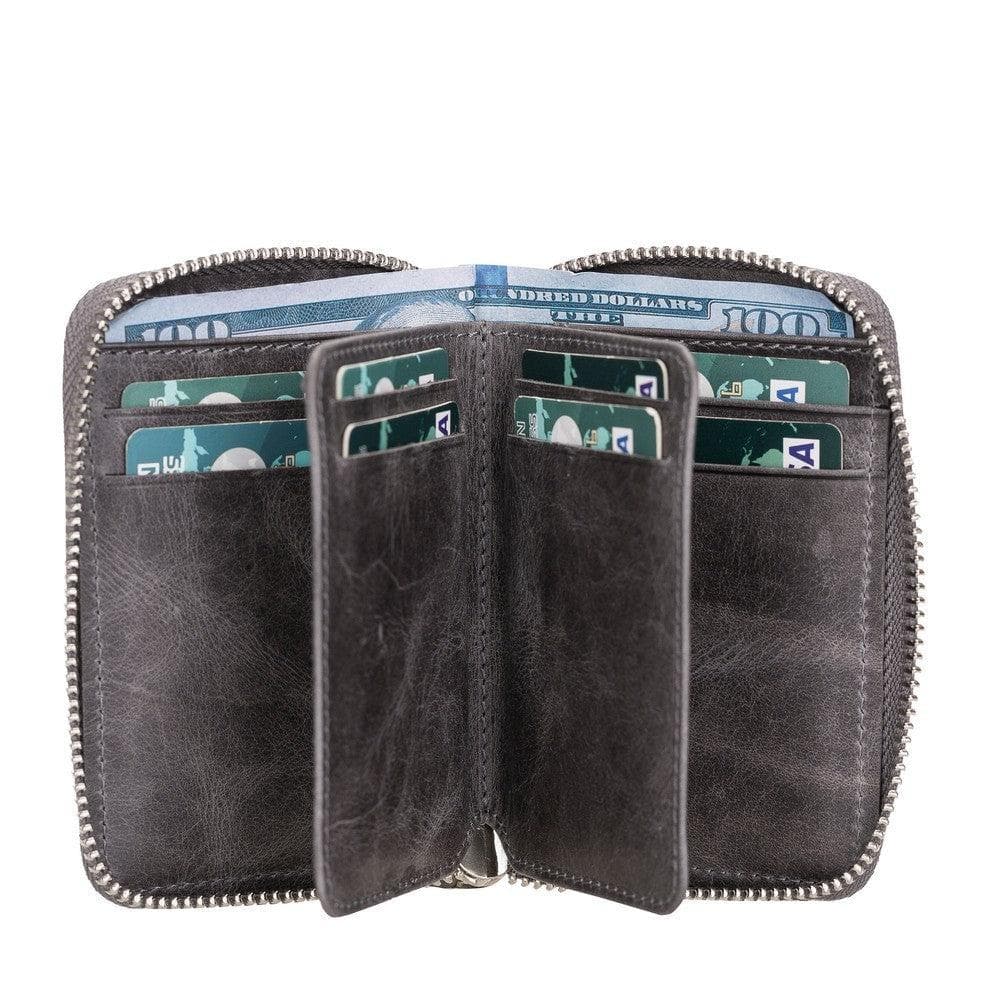 Bayelon Elvis Minimalist Leather Zipper Wallet